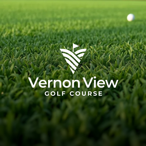 Golf course logo with the title 'Golf Logo with Letter V'