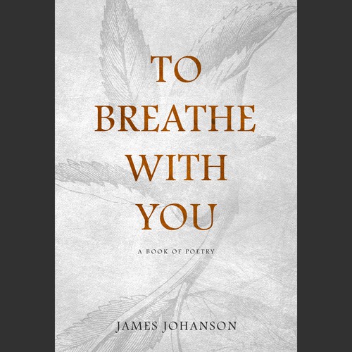 Gray book cover with the title 'cover for a poetry book'