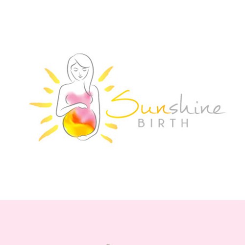 Sunlight logo with the title 'Organic logo for Birth Services'