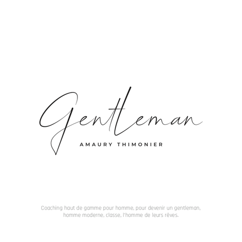 Name design with the title 'Concept de logo pour Gentleman - Développement personnel'