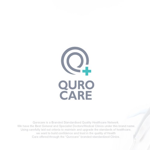 Hospital design with the title 'QuroCare Logo'