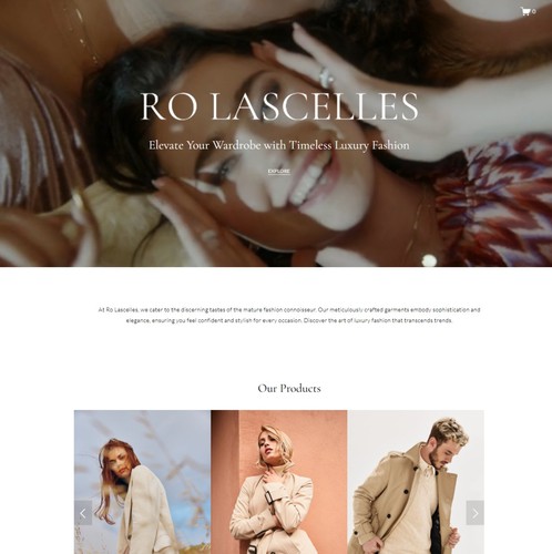 Fashion website with the title 'Fashion Website'