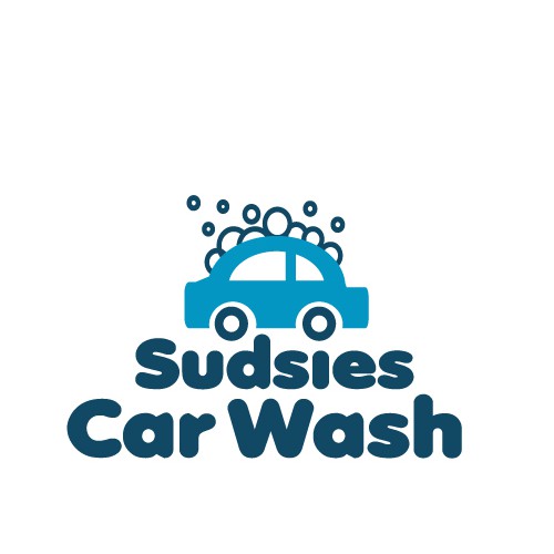 Car wash design with the title 'High-Quality Car Wash'