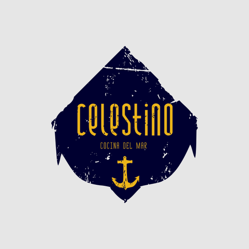 Seafood logo with the title 'Celestino'