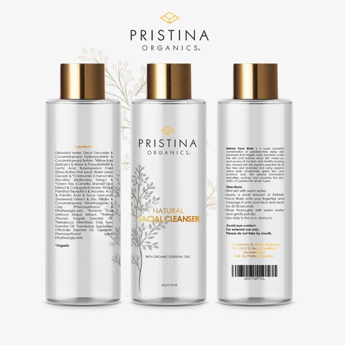 Gold label with the title 'Label design '