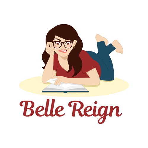 Reading logo with the title 'Mascot design vector illustration'