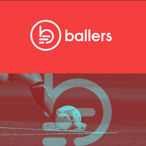 Football brand with the title 'Dynamic logo for a sports website'