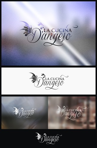 After effects logo with the title 'la cucina d'angelo'