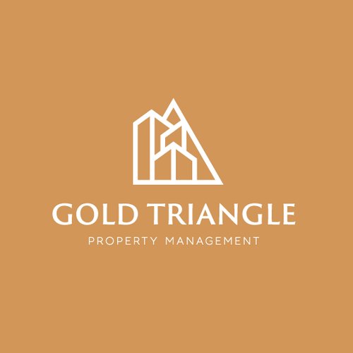 Facade logo with the title 'Gold Triangle Property Management!'