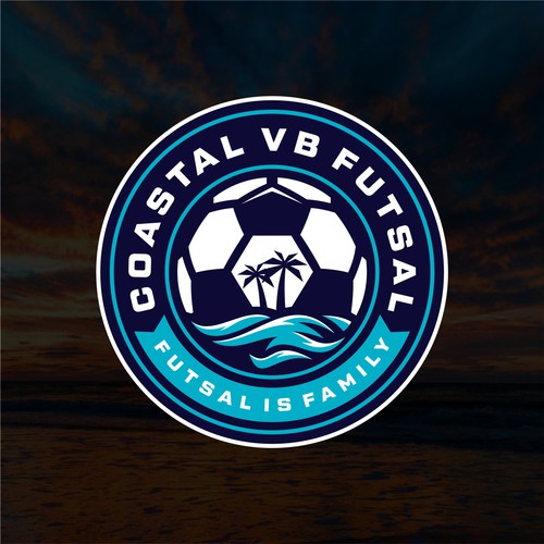 Football logo with the title 'Winner of Coastal VB Futsal Contest'