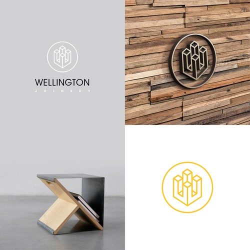 Formal logo with the title 'Logo concept for joinery. '