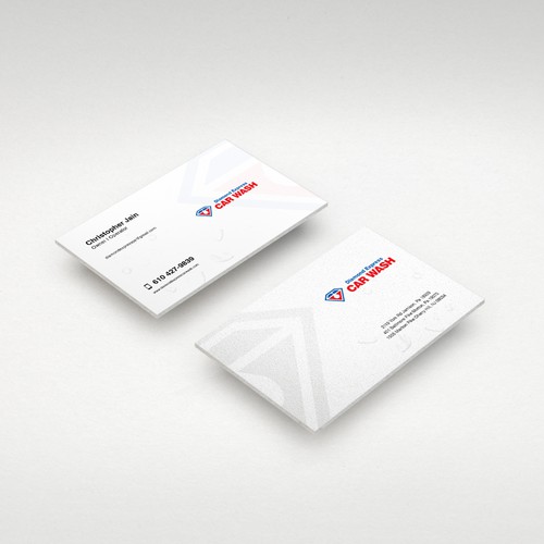 Corporate identity design with the title 'Business Cards for Car Wash Service'