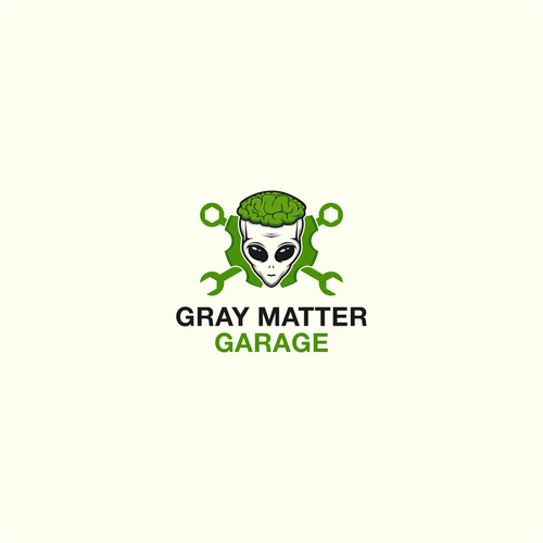 Alien logo with the title 'Gray Matter Garage'