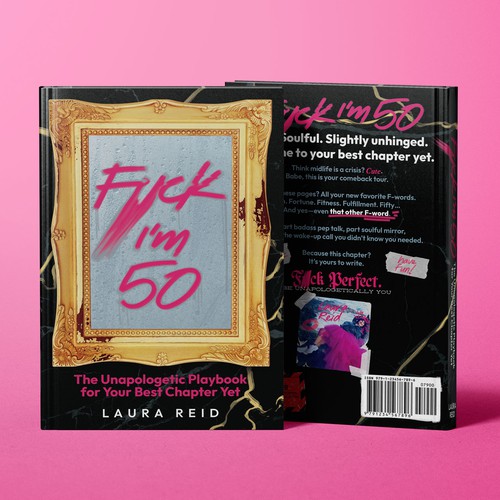 Pink book cover with the title 'F*uck I'm 50'