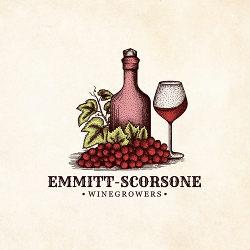 Wine glass design with the title 'Artisan Winemakers need logo to stand the test of time'