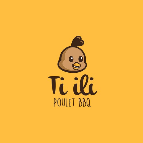 Chicken brand with the title 'Ti ili Poulet BBQ logo'