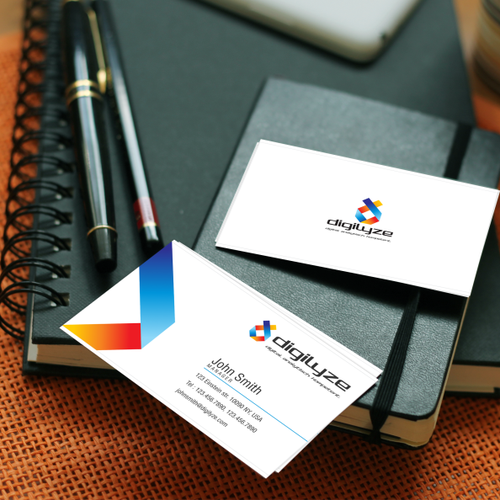 Stationery brand with the title 'Modernes und seriöses Corporate Design für digitales Marketing'