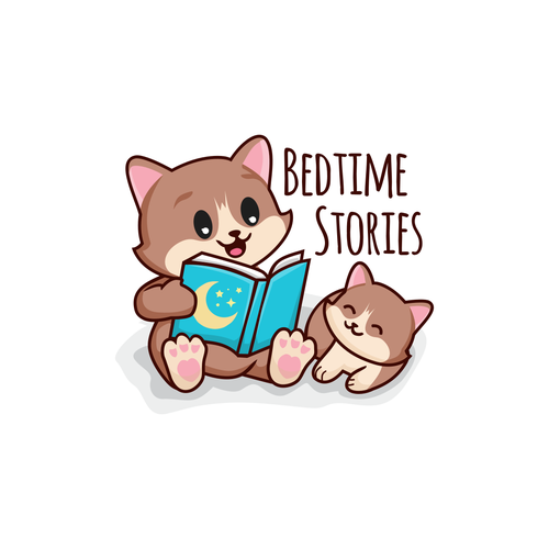Kitten design with the title 'Bedtime Stories'