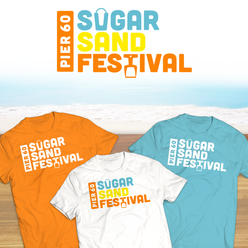 Beach design with the title 'Sand Festival Logo'