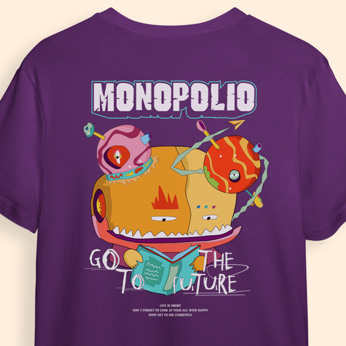 Full-color design with the title 't-shirt designs ful colour'