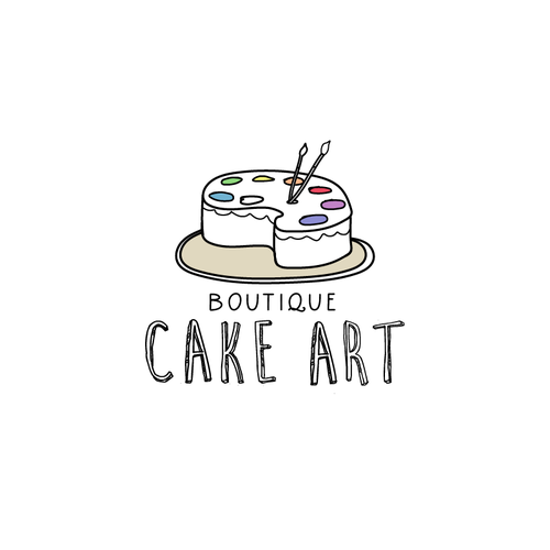 Brush design with the title 'Cake art'