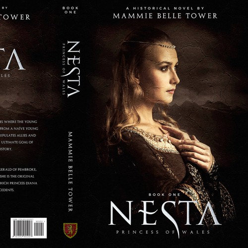 Historical book cover with the title 'Nesta, Princess of Wales, historical novel'