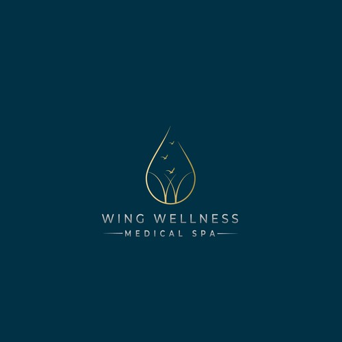 Aesthetic logo with the title 'WING WELLNESS'