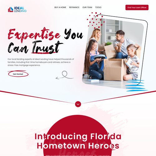 Mortgage website with the title 'Persuasive and eye appealing website design for a mortgage company'