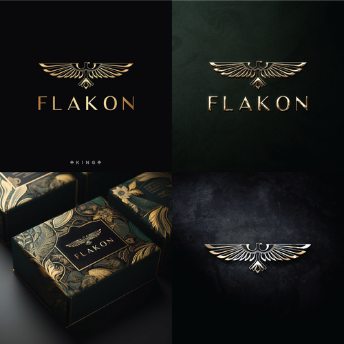 Perfume logo with the title 'Design For Luxurious Perfume Brand'