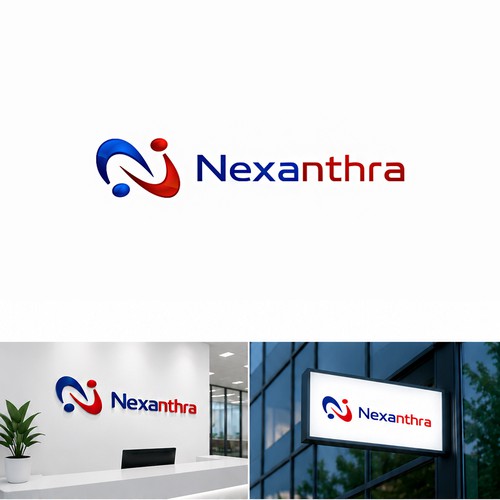 Illustrator design logo with the title 'Nexanthra Biotech Logo Identity'