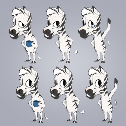 Column design with the title 'Zebra Mascot '