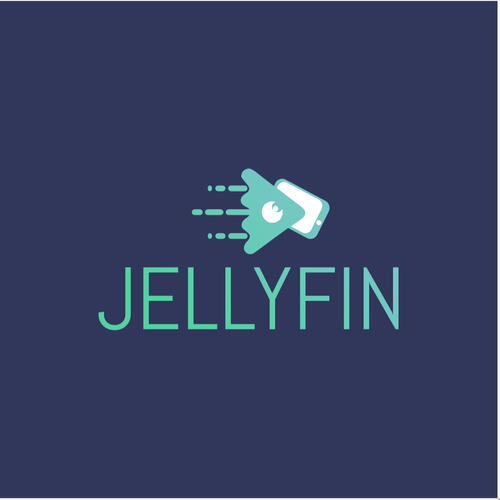 Jellyfish design with the title 'Jellyfin logo'