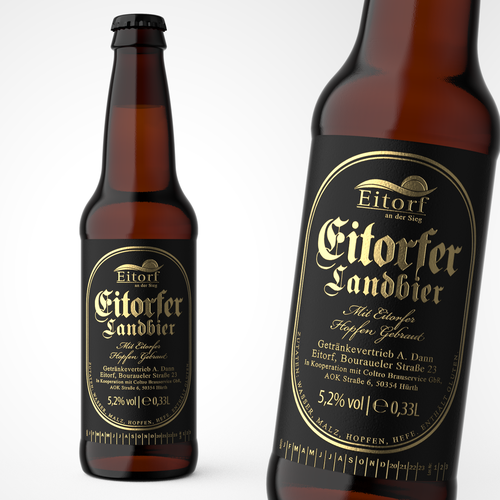 Craft packaging with the title 'Balanced & Heritage Beer Bottle Design '