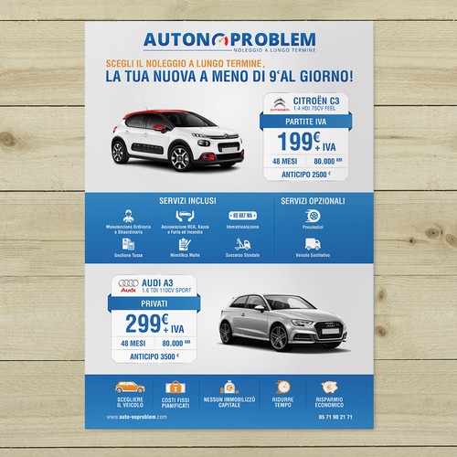 Taxi design with the title 'Poster for Autonoproblem ITALY'