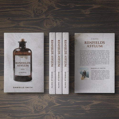 Thriller book cover with the title 'Renfield's Asylum, by Danielle Smith'