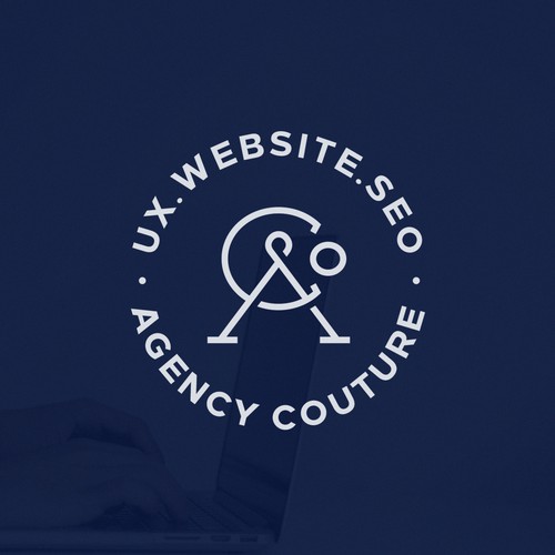 Stamp logo with the title 'Logo design for a digital agency'