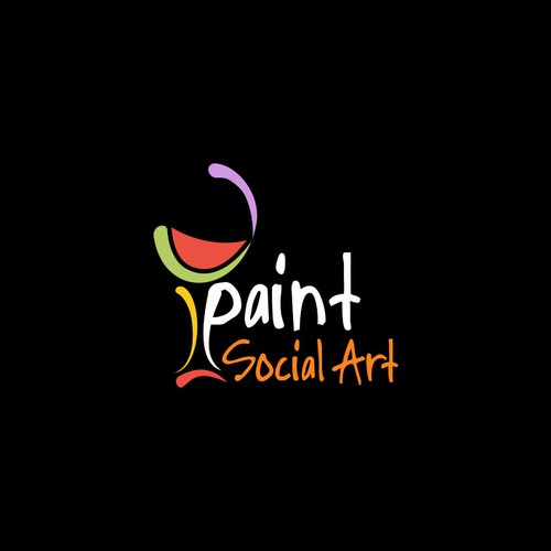 Paint logo with the title 'Paint Social Art Logo'