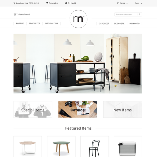 Home website with the title 'RoomNordic Home Redesign'