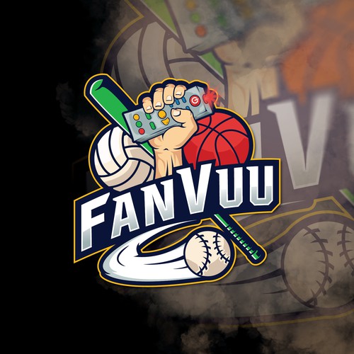 Badge brand with the title 'Logo for a sport streaming community'