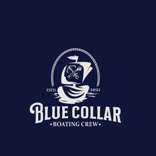 Collar logo with the title 'a tough & edgy logo'