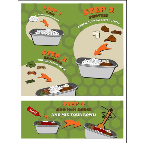 Restaurant artwork with the title 'Concept poster "How to" for korean kitchen '