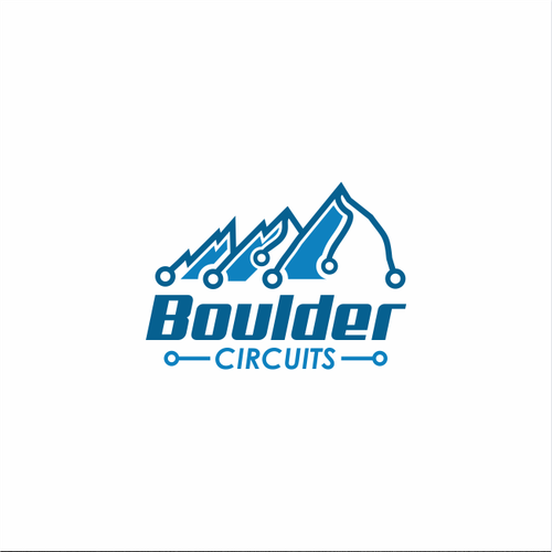 Circuit design with the title 'printed circuit boards logo'