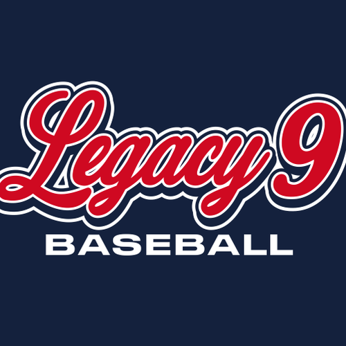 Team jersey logo with the title 'Legacy 9 Baseball'