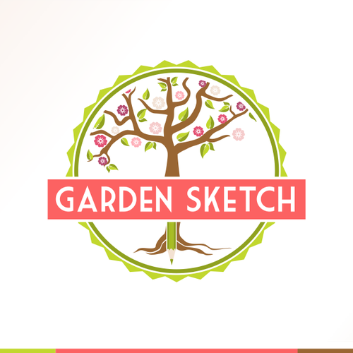 Gardening logo with the title 'Submit a Design for Garden Sketch'
