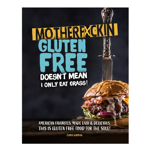 Food book cover with the title 'Cookbook Cover'