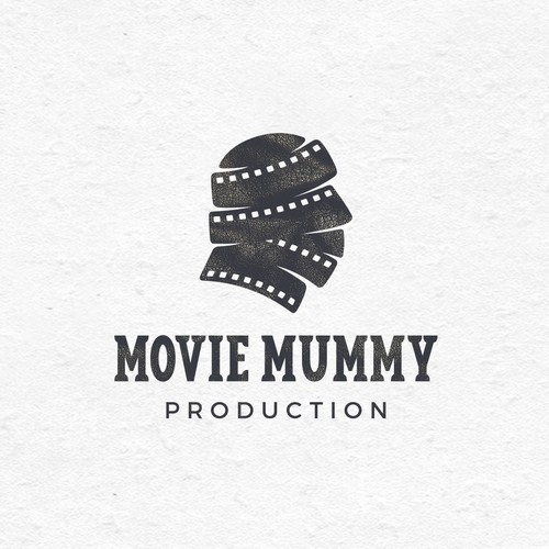 Augmented reality symbol logo with the title 'Movie Mummy Production'