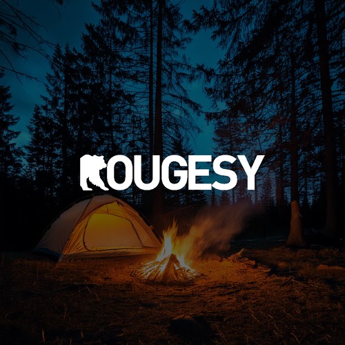 Bear logo with the title 'Logo for outdoor camping and overland gear company. '