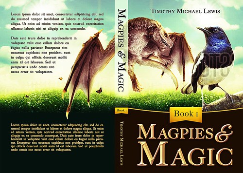 Creative book cover with the title 'Cover design for young-adult fantasy book'