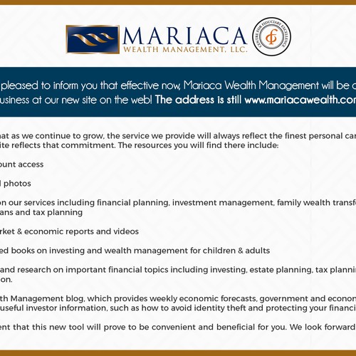 Invite design with the title 'Invite for Mariaca'