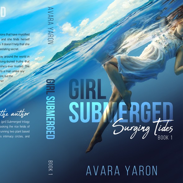 Adventure book cover with the title 'Girl Submerged - Romantic Exotic Adventure'